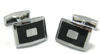 CL16 Cuff Links Black/Square  