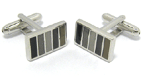 CL24 Cuff Links 5 Enamel Insets  