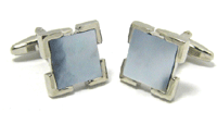 CL35 Cuff Links Square Blue Cloissone  