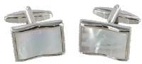 CL53 Cuff Links Oblong - Mother of Pearl 