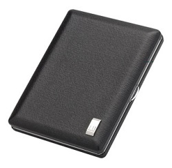 PA9135�- Dunhill Black Sidecar Hard Leather Superking Cigarette Case Holds 20