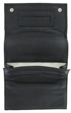 Calf Skin Roll Up pouch with Paper Holder - PO27CBL 