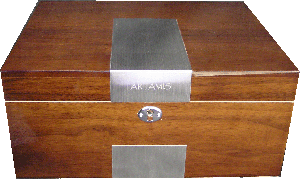 HU11 Humidor Walnut Gloss/Stainless Steel