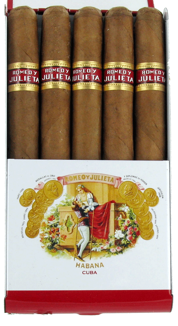 Romeo Y Julieta Julietas 5's in Tin
