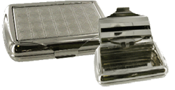 TTP05 - Tobacco Tin With Paper Holder Chequered Patern