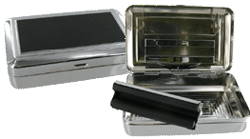 TTP07 - Large Heavy Duty Tobacco Tin With Paper Holder and rolling machine